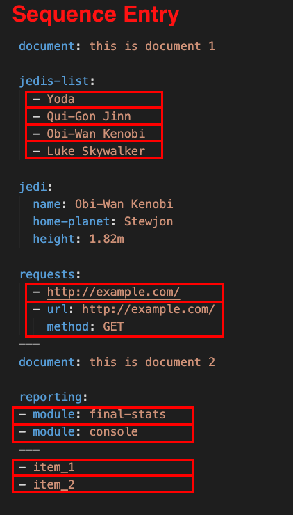 Sequence Entry Example